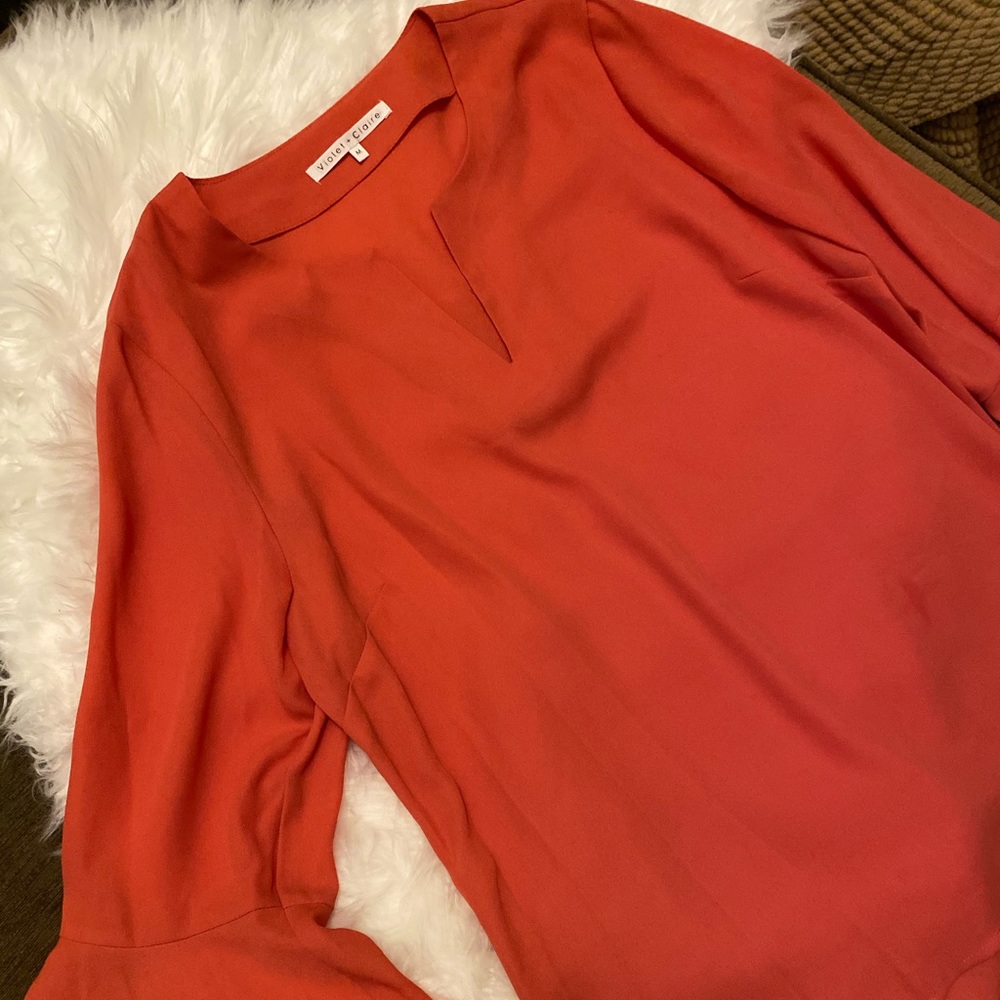 Coral blouse NWOT